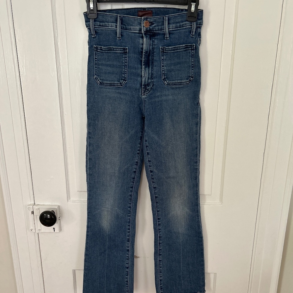 Mother Jeans Frayed ankle boot cut sz 25